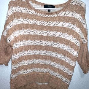 New Jessica Simpson Striped Cropped Knit Sweater - size XL